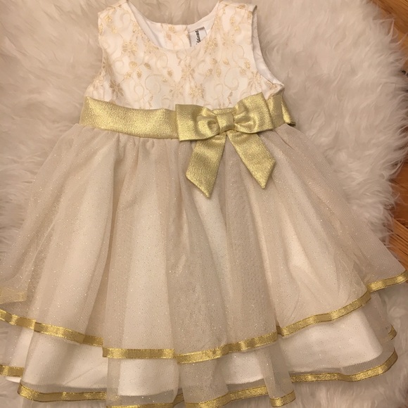 Carter's Other - White & Gold Party Dress